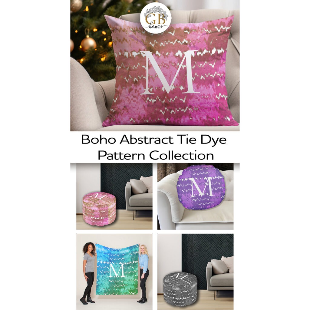 Boho Abstract Tie Dye Pattern Collection